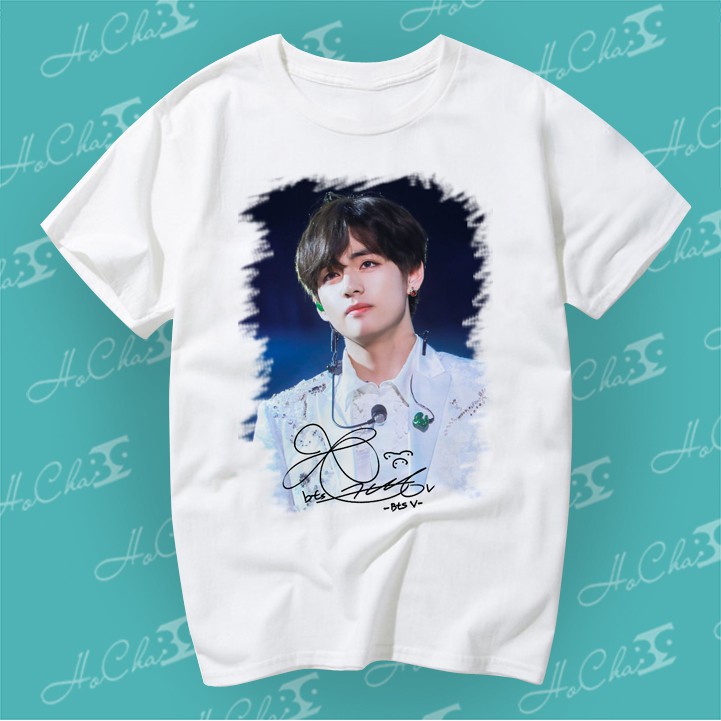 [FREE SHIP] Áo BTS | Hình & Chữ Ký Thật Của 7 Thành viên Kpop BTS Korea | Vải Dày - Dây cổ hàng xuất khẩu (có hình thật) | BigBuy360 - bigbuy360.vn