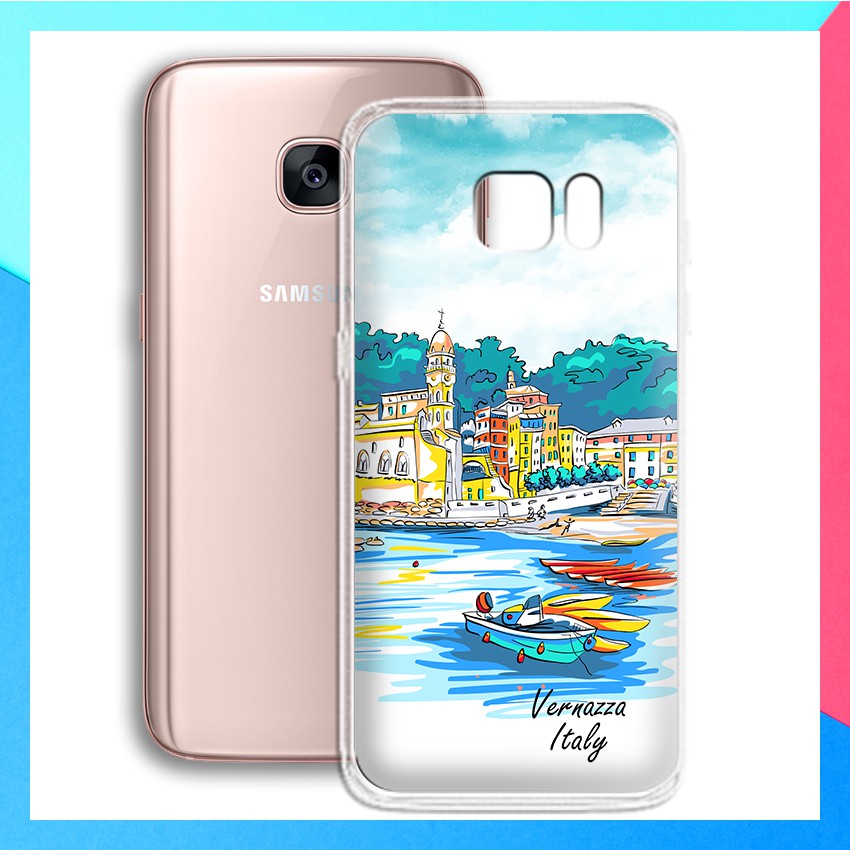 Ốp lưng Samsung Galaxy S7 Edge in họa tiết du lịch các nước tranh phong cảnh mùa hè - 01071 Silicone Dẻo