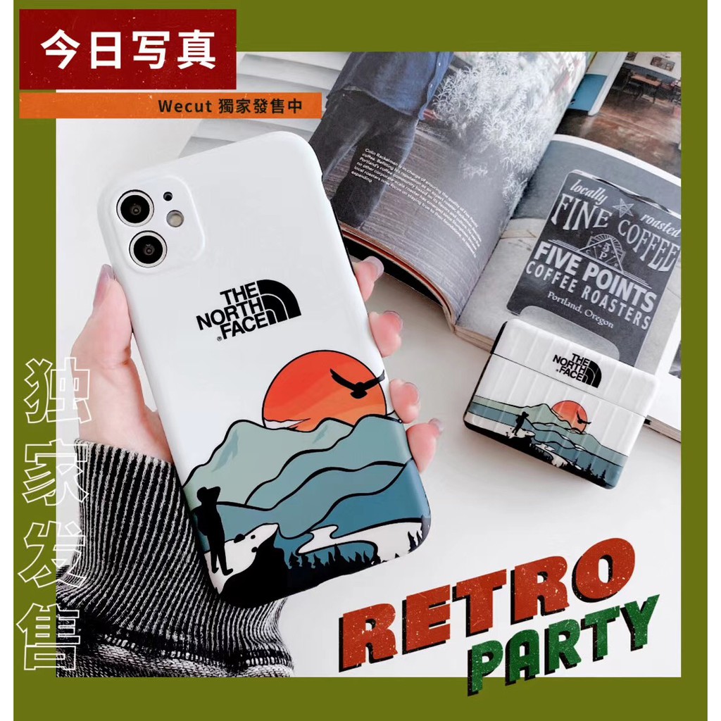 iPhone12 12Promax 12Mini Ốp điện thoại silicone nhám in hình The North Face cho Iphone 7plus 8 + X Xr Xsmax 11 11promax | BigBuy360 - bigbuy360.vn