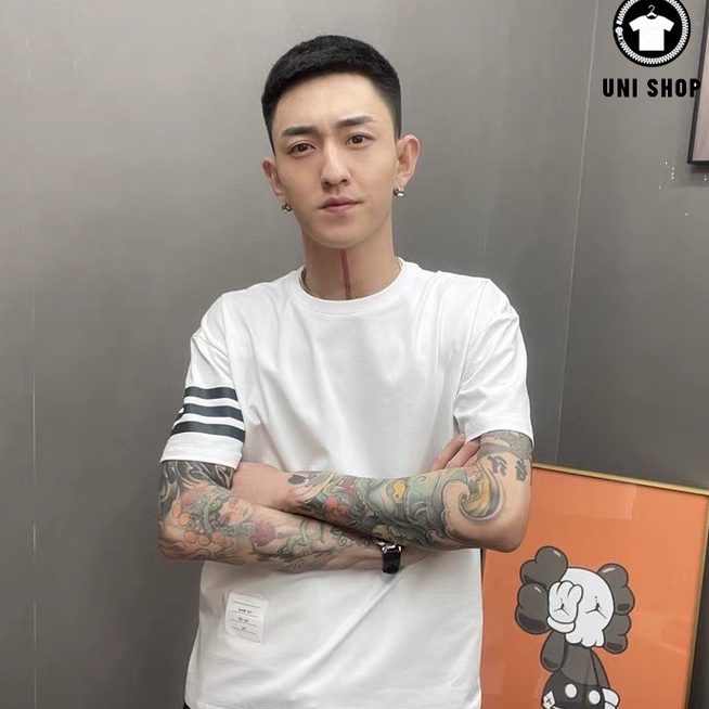 Áo Phông THOME 4 Sọc Tay Áo Chất Lượng Cao, Vải Thoáng Mát