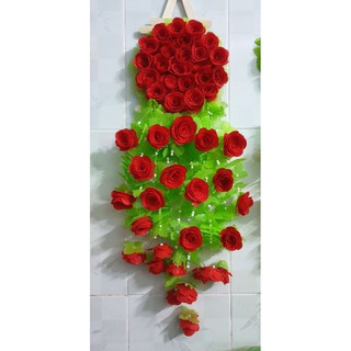 2 bộ nguyên liệu hoa hồng tròn, hoa trang trí, hoa treo tường.