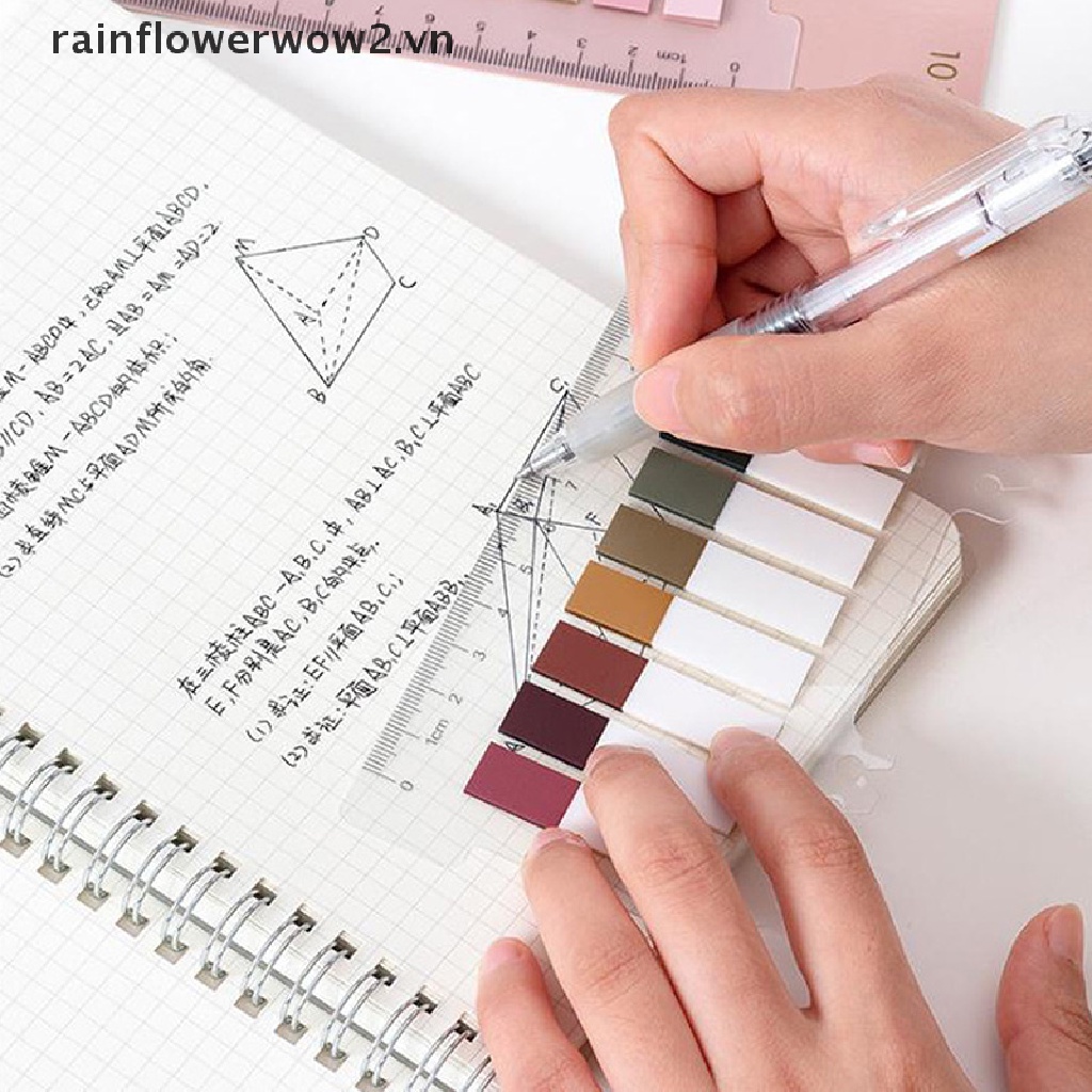 200 Miếng dán ghi chú đánh dấu trang sách tùy chọn màu sắc