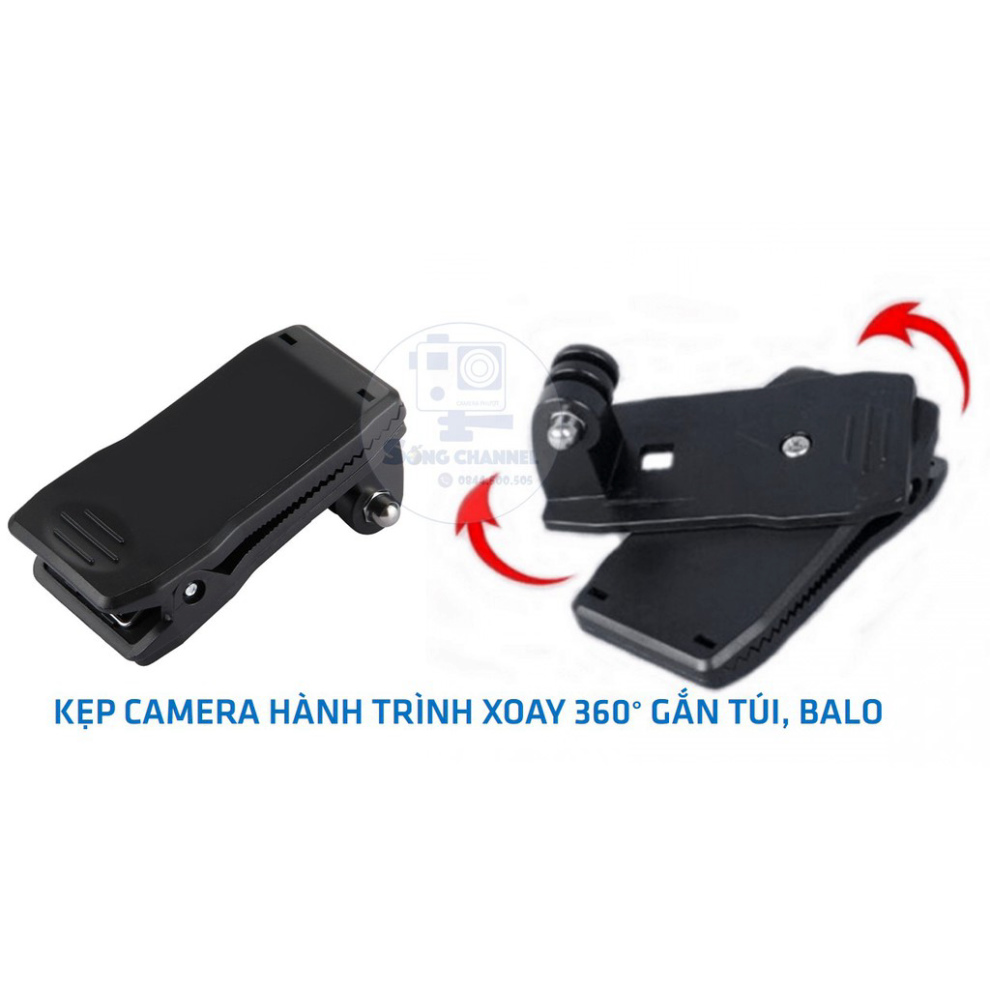 Kẹp Camera Hành Trình 360 Độ Gắn Túi, Balo