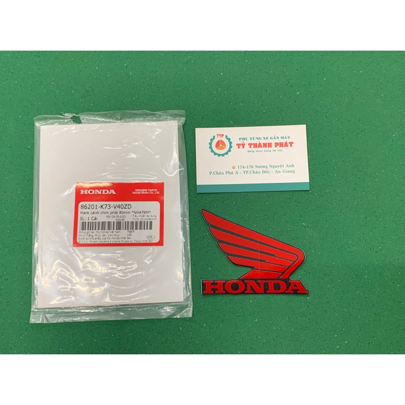 Tem cánh chim Future 18 Led Đỏ xe Đen Nhám Phải  honda