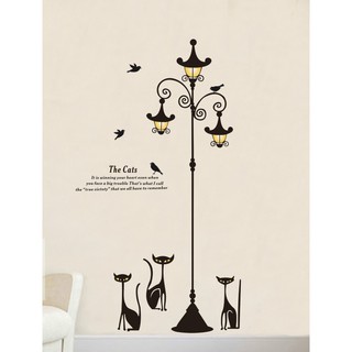 [Xả kho nghỉ Tết sớm]  Decal cột đèn mèo