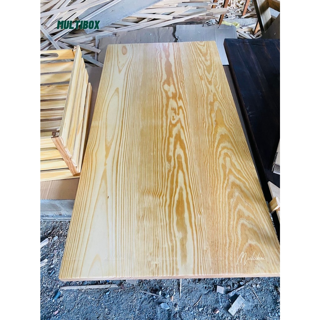 Mặt Bàn Gỗ Thông Mỹ Nhập Khẩu 120x60, Gỗ Nguyên Khối Dày ~4cm, Tấm Gỗ Thông Tự Nhiên Loại Cứng Vân Gỗ Cực Đẹp