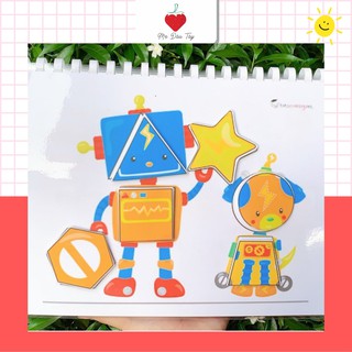 Đồ chơi giáo dục, Sách cho bé, Học liệu Montessori bóc dán 12 chủ đề cho bé