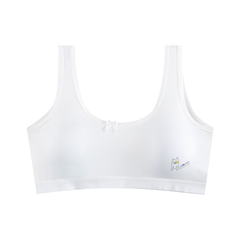 Bra/áo lót bé gái 2 lớp cotton xuất hàn thoáng mát có mút mỏng cho bé từ 30-45kg