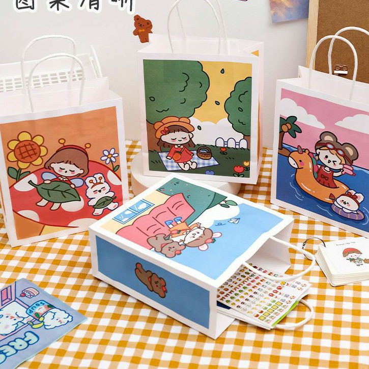 Túi Giấy Đựng Quà Họa Tiết Cute