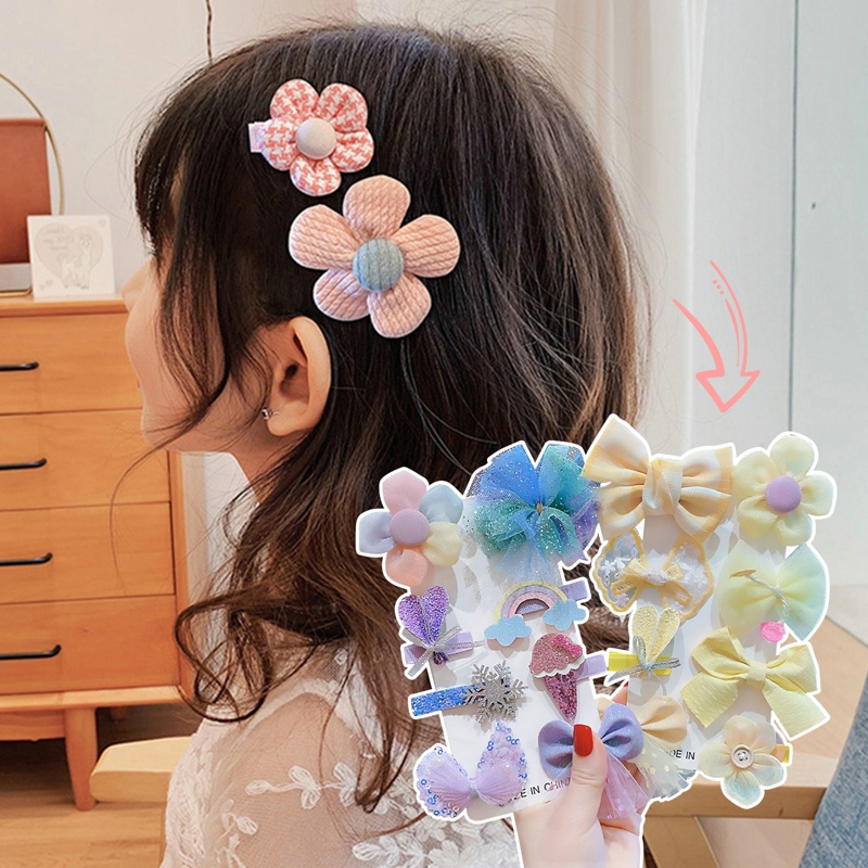 Set 8 KẹP TóC HìNh Nơ Dễ Thương Cho Bé GáI