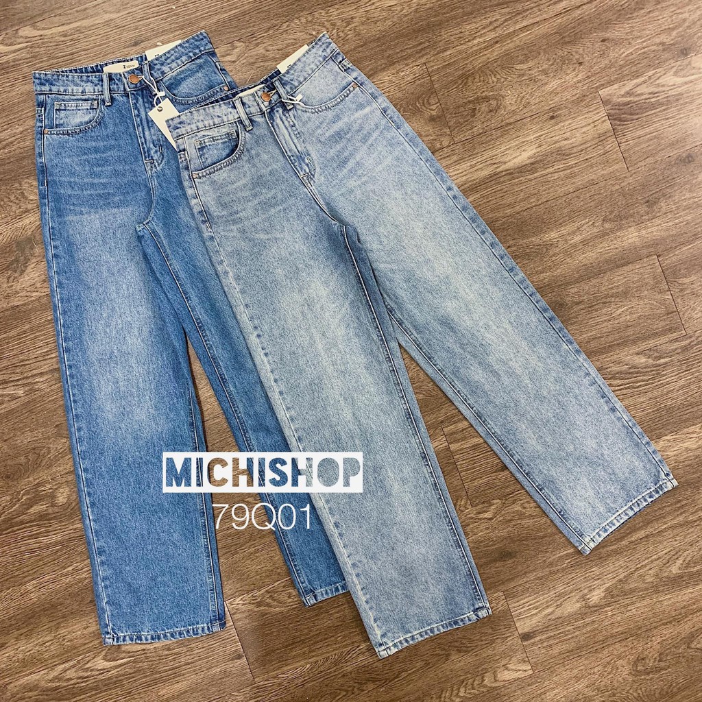 Quần jean suông culottes cạp cao - 79Q01