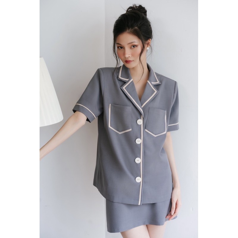 CHÂN VÁY NGẮN TÚI TRƯỚC VIỀN NGANG / Z0017 | BigBuy360 - bigbuy360.vn