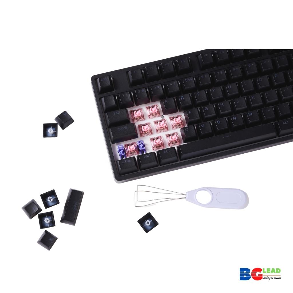 Bàn phím cơ AKKO 5087 RGB Black / White | 3087S RGB – Black ASA profile xuyên Led RGB / Hotswap / Foam tiêu âm