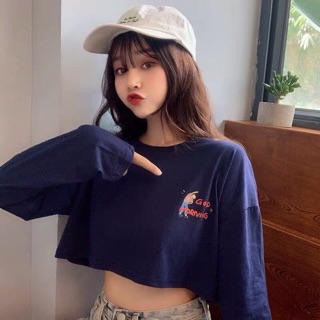 ÁO CROP TAY DÀI ( KÈM CLIP HÌNH THẬT )