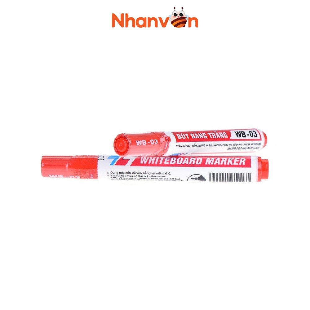 Vỉ 2 Bút Lông Bảng Thiên Long WB-03 - Đỏ