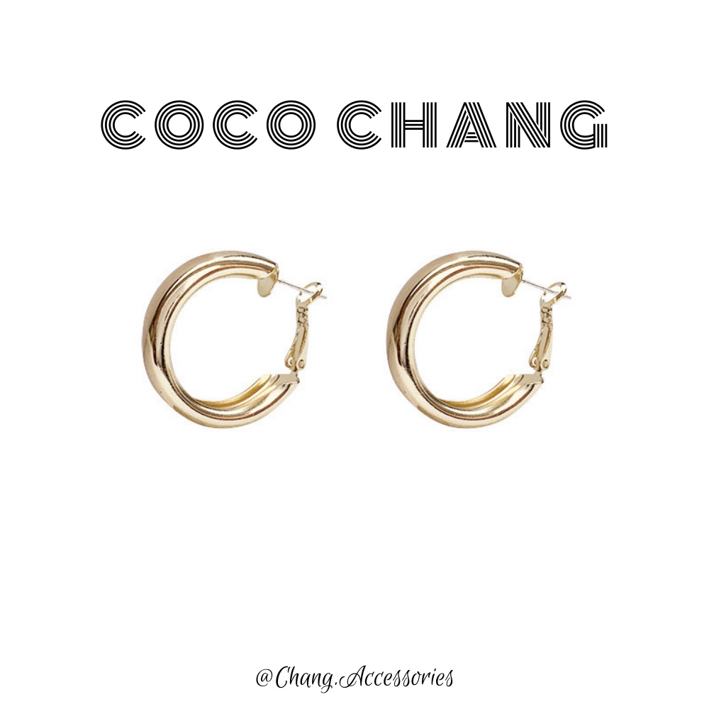Khuyên tai tròn thời trang bản to phong cách Châu Âu Cocochang shop
