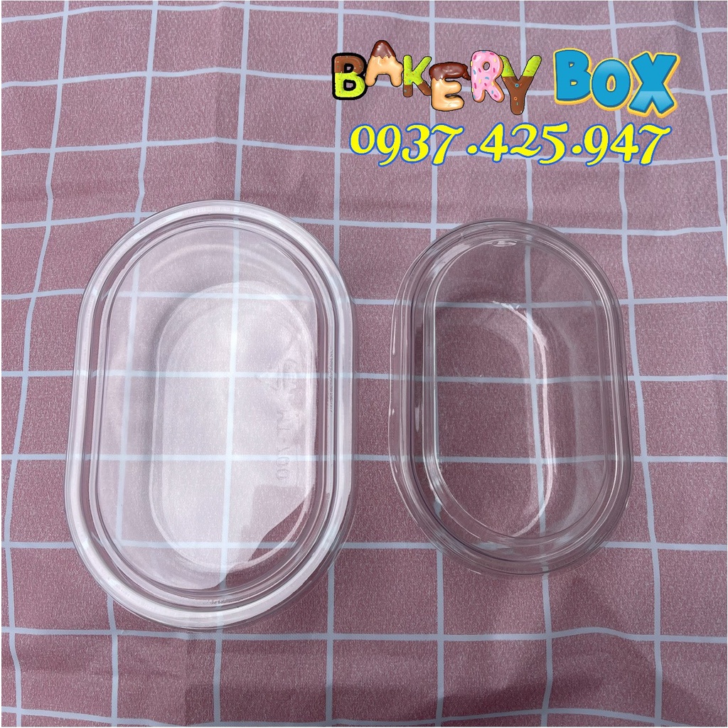 Hộp Oval 650ml Đựng Bánh Lạnh