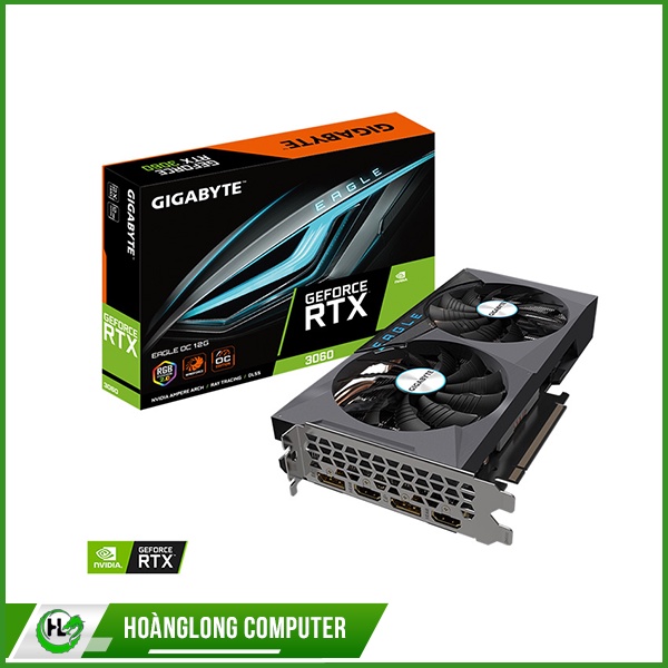 Card màn hình Gigabyte RTX 3060 EAGLE 12GD Bảo Hành 3 Năm Hoàng Long Computer