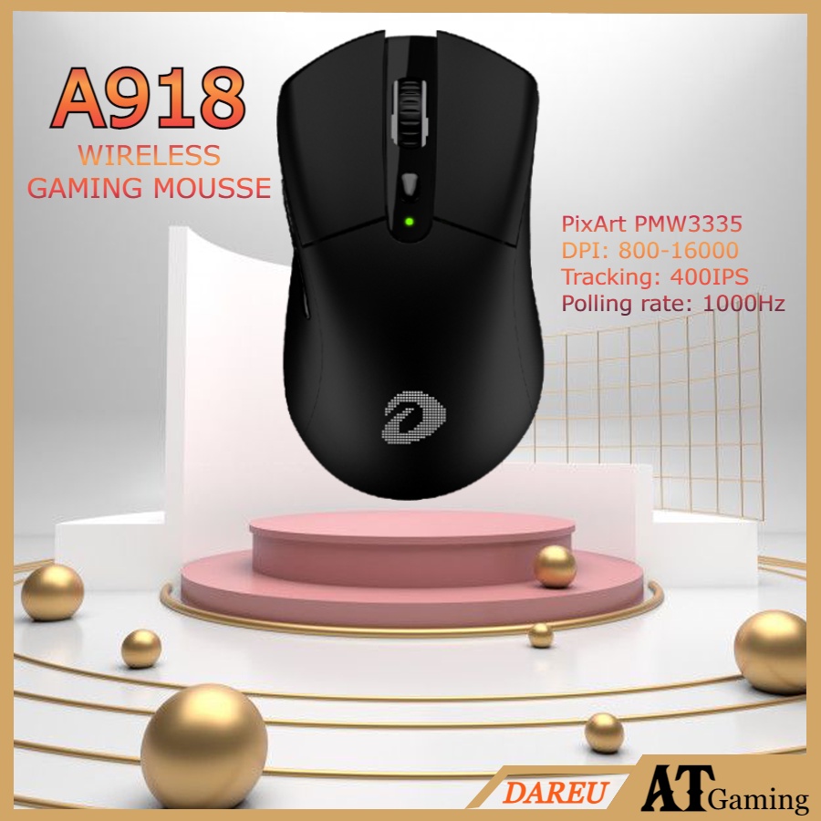Chuột không dây Gaming DAREU A918 - BLACK