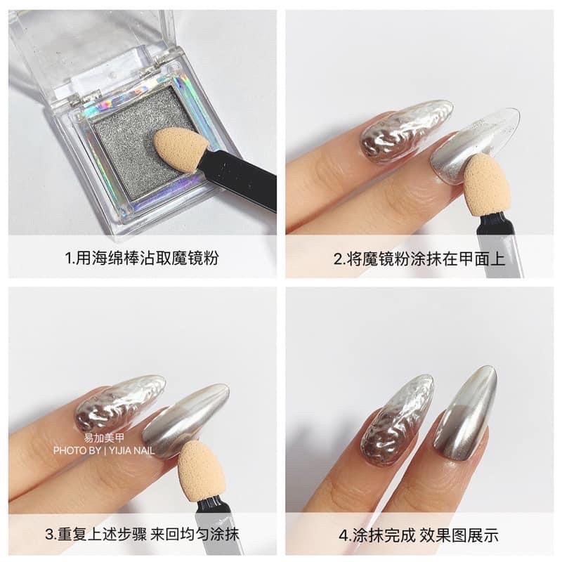 Set 5 mút chà crom