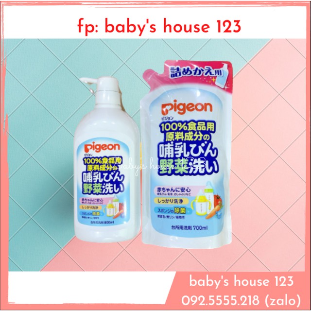 Nước rửa bình sữa Pigeon 800ml