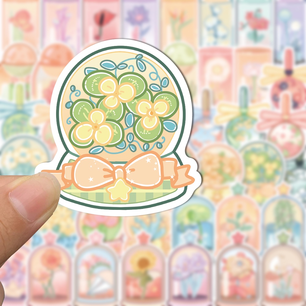 Set 50 Miếng Dán Trang Trí Laptop Chống Nước Họa Tiết Hoạt Hình Dễ Thương