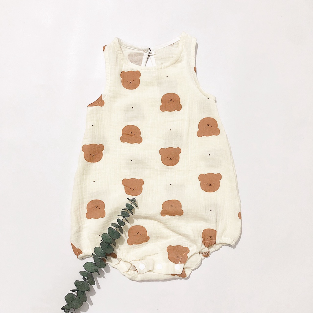 body xô muslin siêu thoáng cho bé