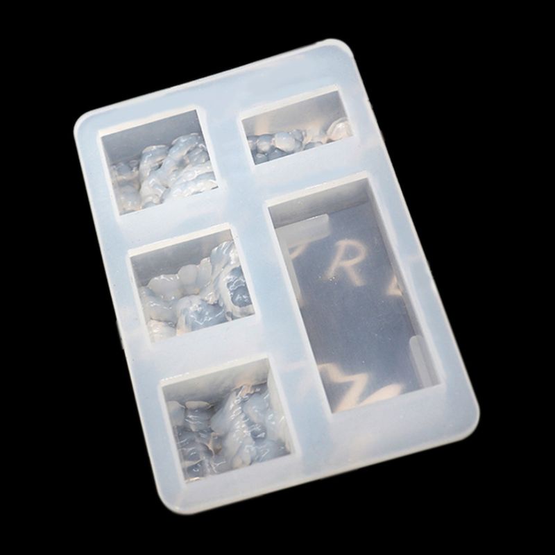 Khuôn silicon đổ epoxy resin pha lê làm đĩa U họa tiết cảnh biển / núi tuyết lở bằng thủ công diy
