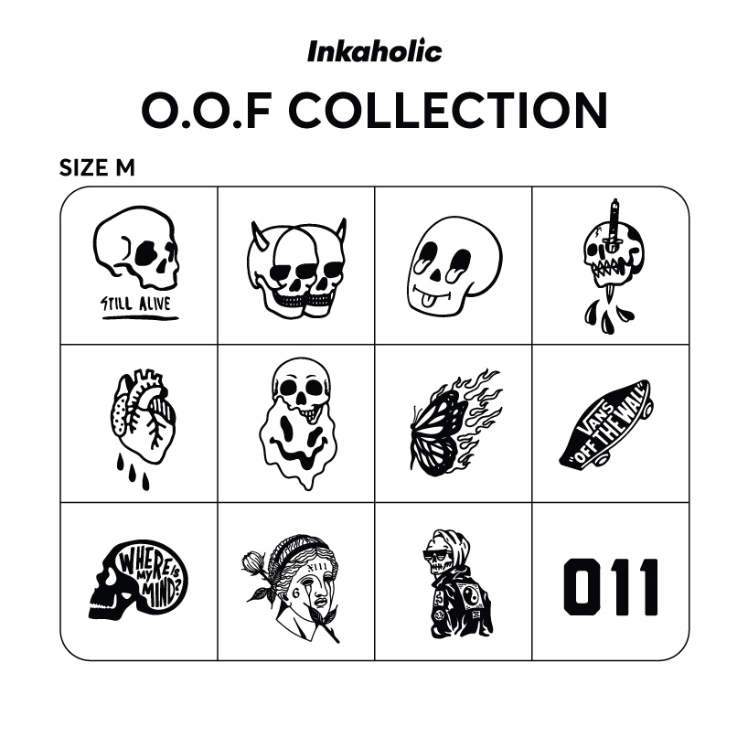 Hình xăm dán tạm thời Inkaholic 15 ngày, xăm trong 1 phút, chống nước.