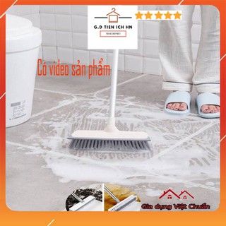 Chổi quét sàn nhà tắm đánh rửa nhà vệ sinh inox tiện lợi 2 trong 1 đa năng