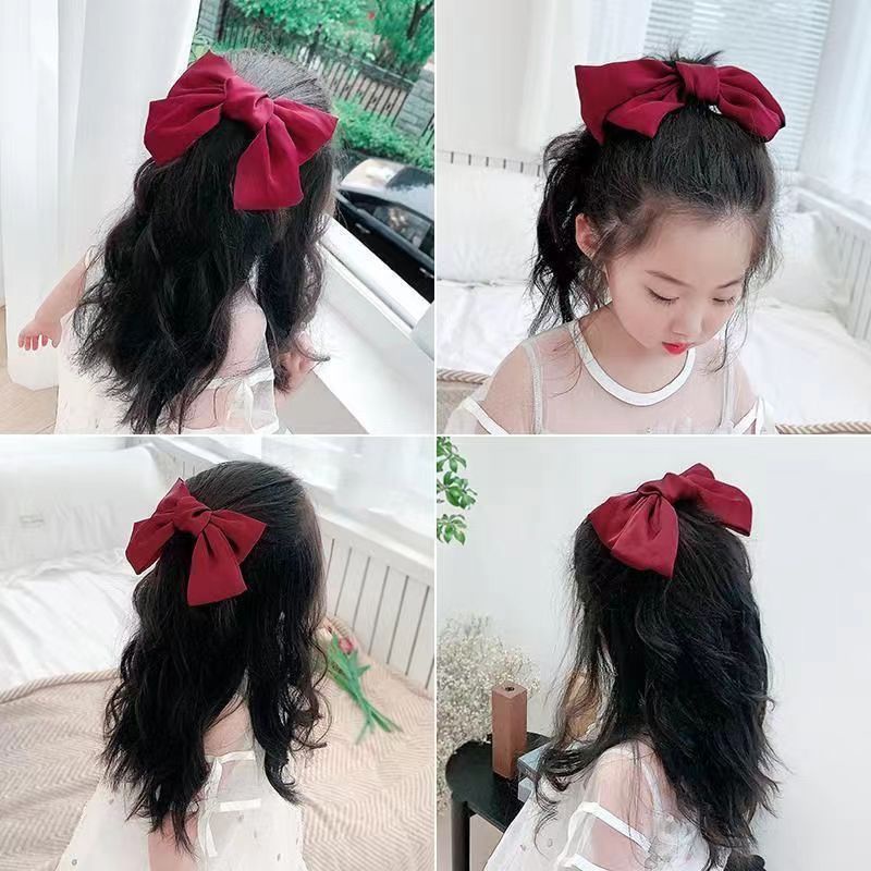 Kẹp Tóc Nơ Vải Phong Cách Hàn Quốc Cổ Điển Thời Trang Cho Nữ