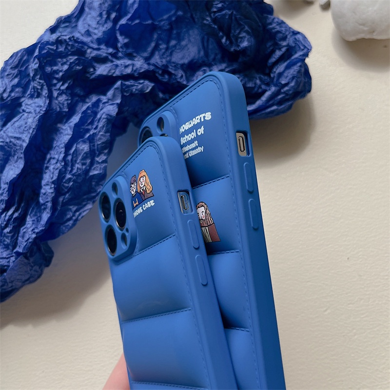 Ốp Điện Thoại Họa Tiết Gợn Sóng Màu Xanh Dương Cho iphone13promax 12 11 xr