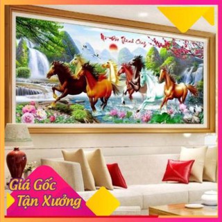Tranh Đính Đá MÃ ĐÁO THÀNH CÔNG (ĐÁ ABC CAO CẤP)