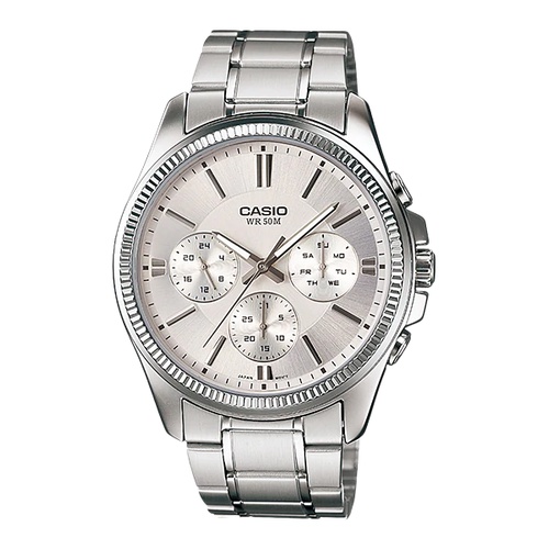 Đồng hồ nam Casio MTP-1375D-7A dây thép không gỉ, chống nước 50m, hàng chính hãng