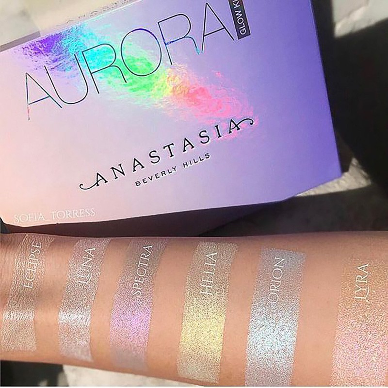 Bắt sáng phấn ANASTASIA Beverly Hills Aurora Glow Kit 6 ô - chumia