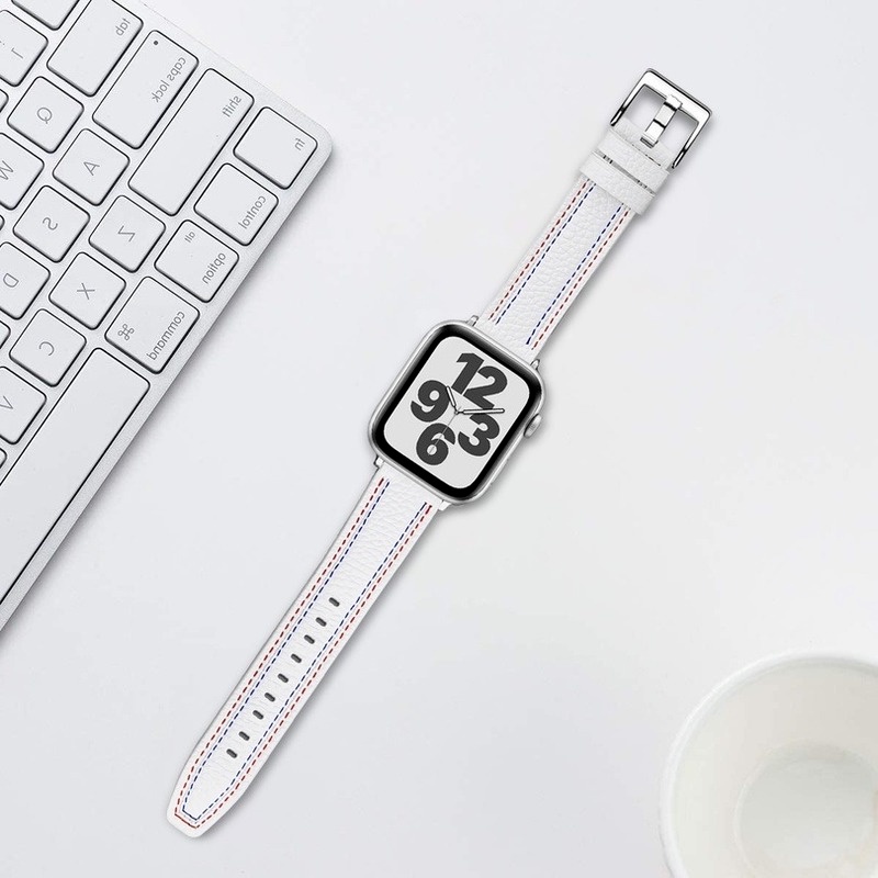 Dây đeo bằng da thích hợp cho đồng hồ Apple watch series 5 44mm 40mm iWatch 38mm 42mm