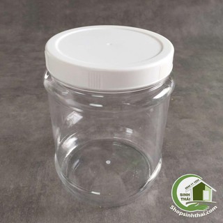 Hũ nhựa tròn nhỏ - hộp nhựa trắng trong suốt - keo nhựa Pet 13cm x 7,5cm