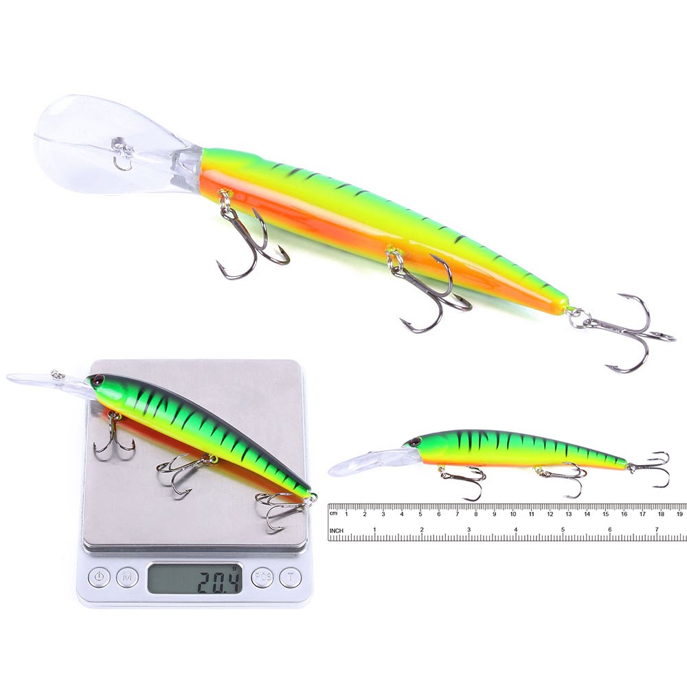 HENGJIA 1PCS Mồi Câu Hình Cá 3d 16.5cm / 21g Chất Lượng Cao