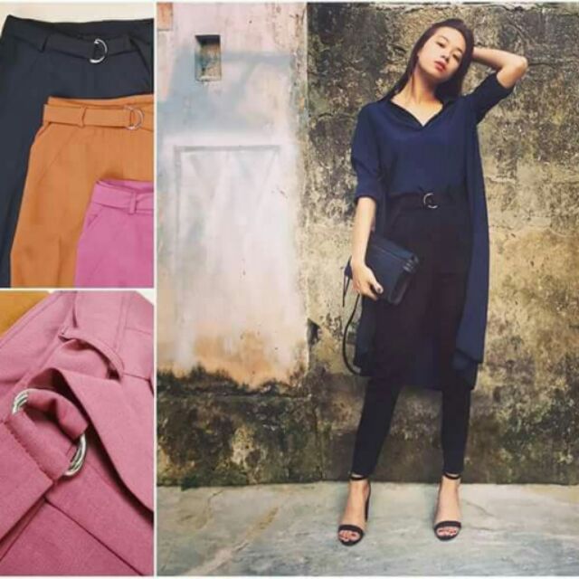 Quần baggy kèm belt