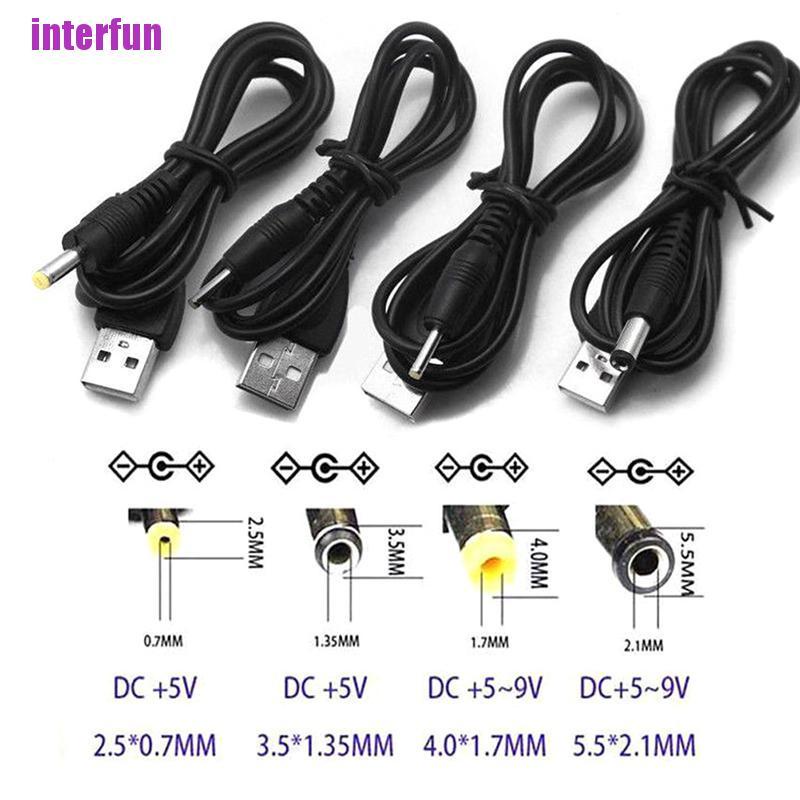 Cáp Chuyển Đổi Cổng Usb Sang 2.5 3.5 4.0 5.5mm 5v Dc Chuyên Dụng