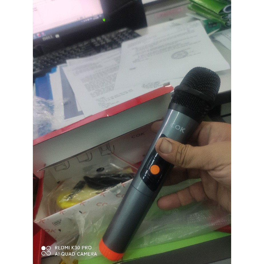 Micro không dây COK ST-106 [1 đầu thu tương thích 1 micro, phù hợp mọi loa kéo & amply có cổng Mic 6.5] BH 6 tháng