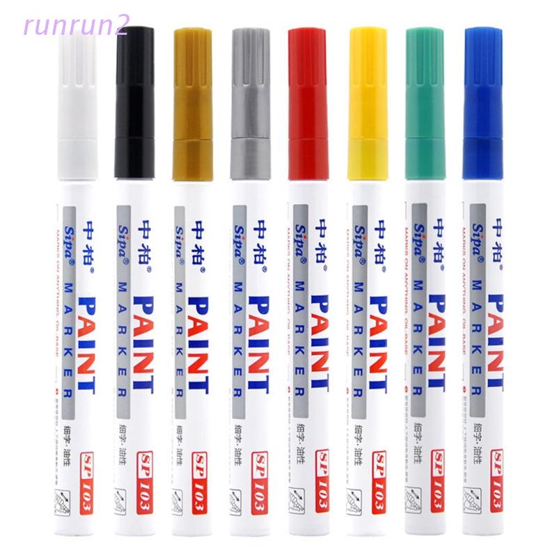 Bút đánh dấu 8 màu chống thấm nước tiện lợi khi vẽ trên bề mặt kim loại / gỗ / kính