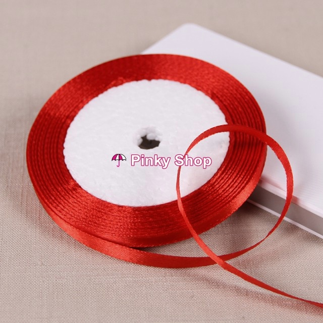 Ruy băng lụa Satin 0.5cm giá rẻ nhiều màu làm phụ kiện handmade Pinky Shop mã RBL0.5CM