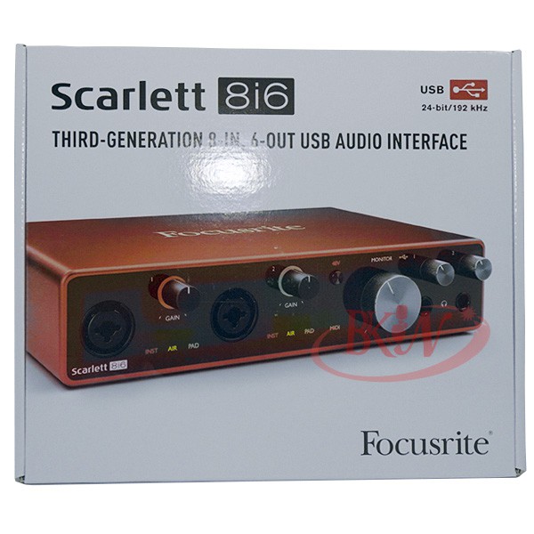 Sound card thu âm Focusrite Scarlett 8i6 gen 3 chính hãng