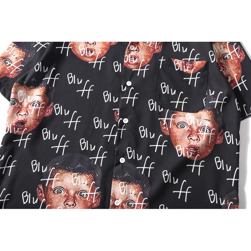 Áo sơ mi tay ngắn in họa tiết năng động trẻ trung cho nam | BigBuy360 - bigbuy360.vn