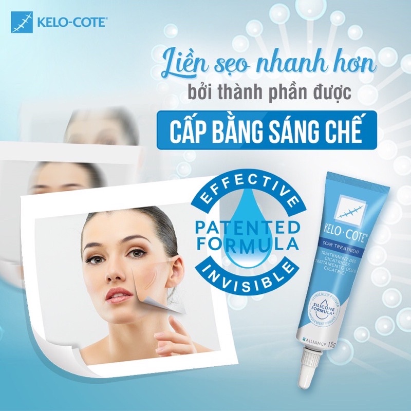 Gel ngăn ngừa sẹo và giảm sẹo Kelo cote nhập khẩu Mỹ