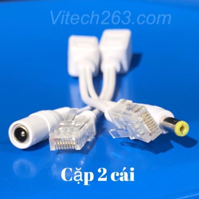 Balun chuyển đổi POE cho Camera IP - Khoảng cách truyền 80M-Jack POE Cấp Nguồn Camera Cặp 2 Cái - Ja