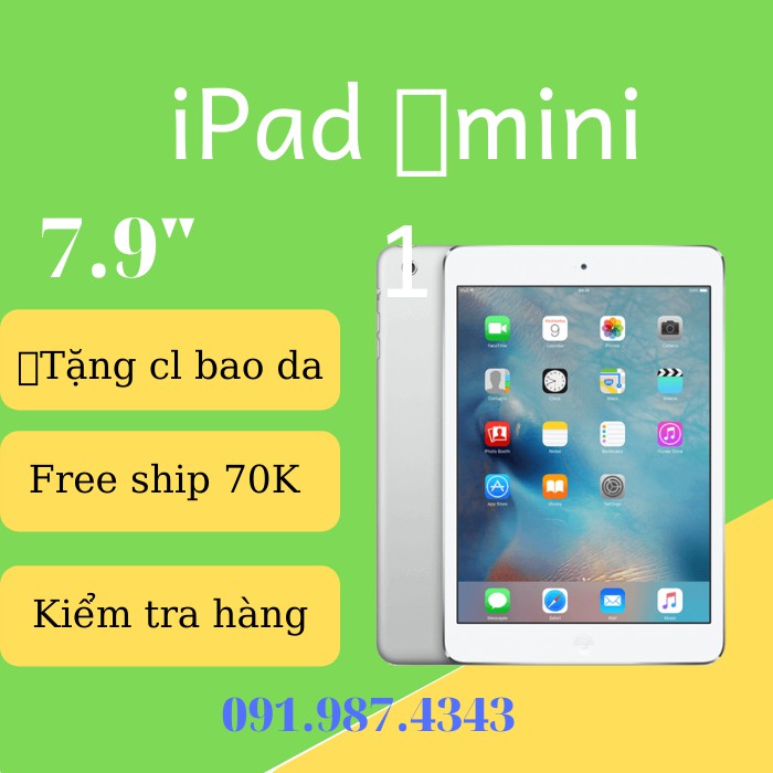 Ipad mini CHÍNH HÃNG BH 6 tháng