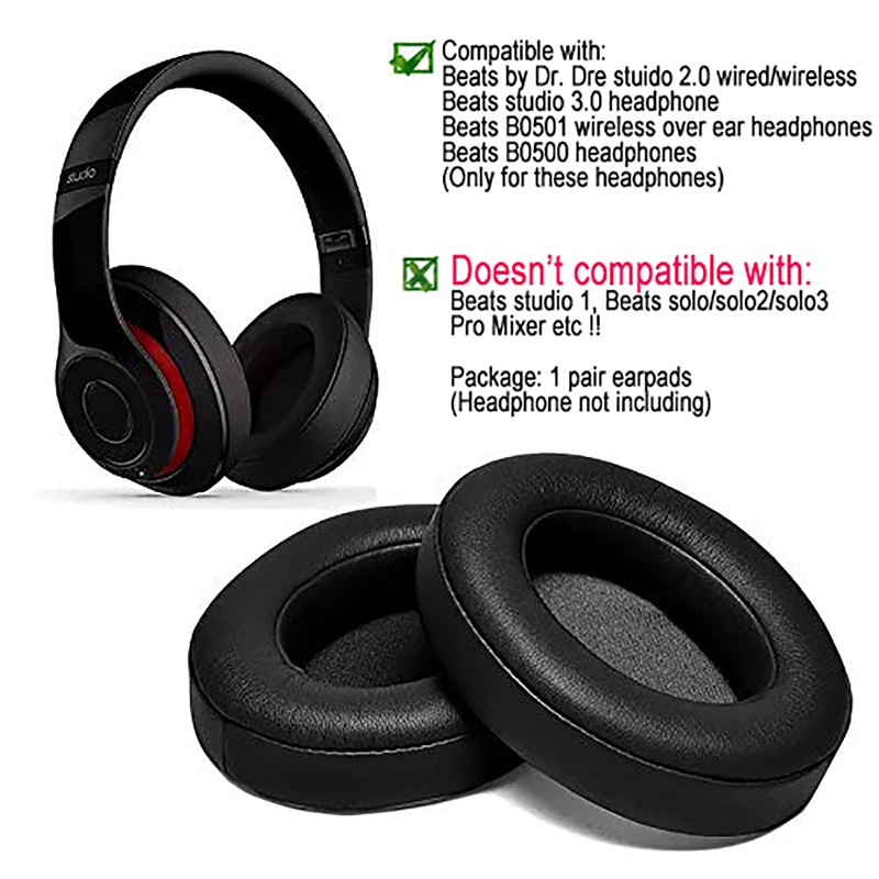 Cặp Mút Đệm Thay Thế Cho Tai Nghe Chụp Tai Beats by Dr Dre Studio 2.0 Studio 3 B0500 B0501