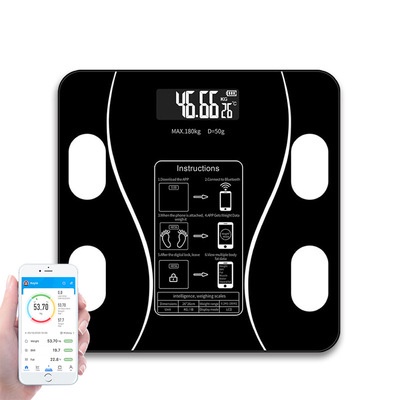 [Hàng Quốc Tế]Cân sức khỏe Điện Tử Kết Nối điện thoại Đo Sức Khỏe Phân Tích Lượng Mỡ Cơ Thể Cân Đo Max 180kg